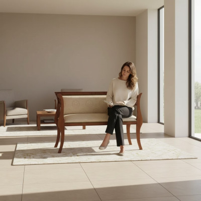 Banco Clásico de Lujo Asientos Acolchados Designer Furniture 111x43x78