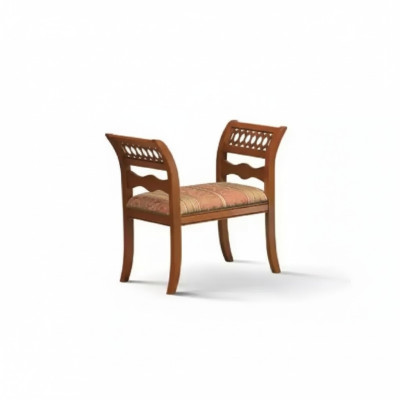 Banco tapizado de tela estilo de asiento clásico muebles de salón de diseño.