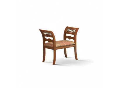 Banco tapizado de tela estilo de asiento clásico muebles de salón de diseño.