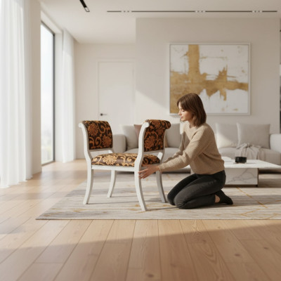 Clásica banqueta de diseño para sala de estar, banco, sillón, muebles nuevos.
