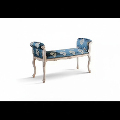 Polsterbank Banco tapizado Banco Asiento Textil Banco Banco de madera clásico