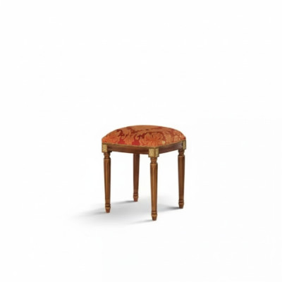 Taburete Sillón Diseño Tapizado Reposapiés Clásico Textil Nuevo Otomano