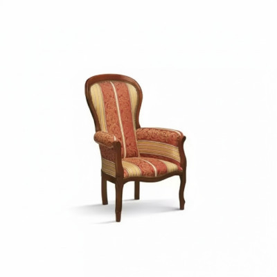 Silla individual 1 asiento tapizado de tela diseño clásico