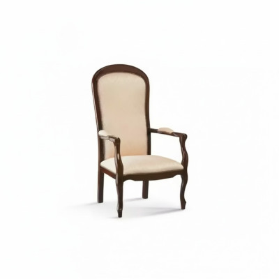 Sillón de salón 1 plaza sofá tapizado lujo diseño textil muebles de madera