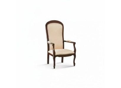 Sillón de salón 1 plaza sofá tapizado lujo diseño textil muebles de madera