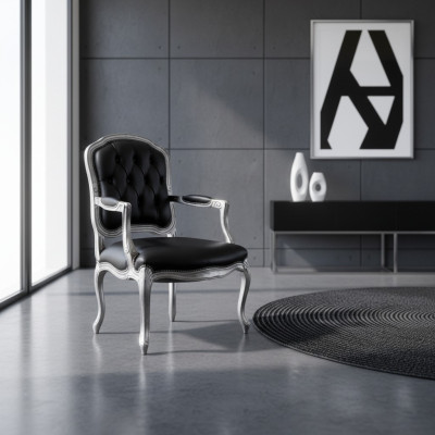 Silla de diseño de lujo estilo italiano Muebles de un asiento Sillón de madera Nuevo