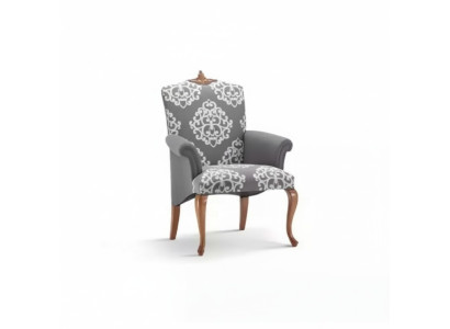 Silla de salón Diseño Mueble elegante Gris Clásico 1 plaza Lujo