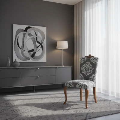 Silla clásica de diseñador Silla de madera Silla de comedor Sillón de lujo Muebles