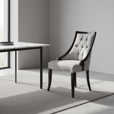 Silla Muebles de lujo Sala de estar Comedor Muebles de madera Gris Sillón Nuevo