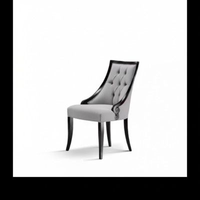 Silla Muebles de lujo Sala de estar Comedor Muebles de madera Gris Sillón Nuevo