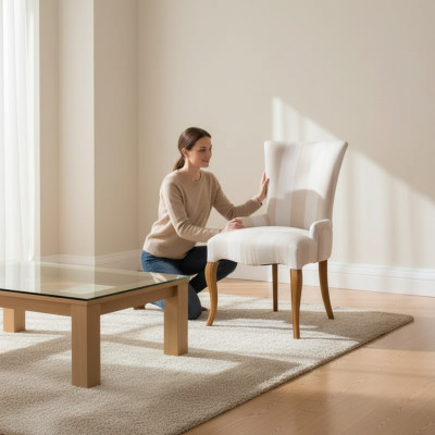 Silla clásica de lujo de madera Silla con respaldo de madera Silla de diseño para comedor.