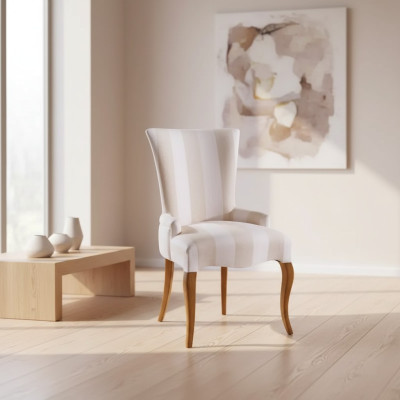 Silla clásica de lujo de madera Silla con respaldo de madera Silla de diseño para comedor.