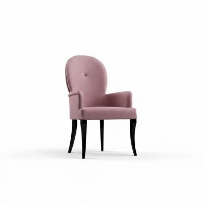 Silla con reposabrazos Sillón Acolchado Madera maciza Textil Madera Sillón Nuevo