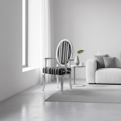 Silla clásica con reposabrazos, comedor, sillón de respaldo, salón de lujo, nuevo.