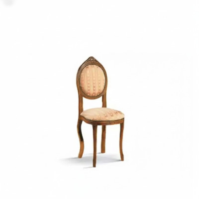 Silla sin reposabrazos, silla de comedor de madera y tela, diseño de sillón de comedor.