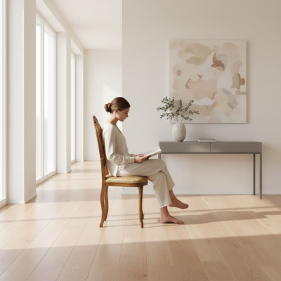 Silla de comedor Silla sin reposabrazos Sillas Diseño Textil Lujo Sillón
