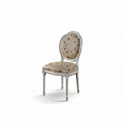 Silla marrón diseño sala de estar comedor madera tapizada sin reposabrazos nueva.