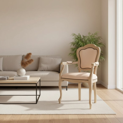 Silla de comedor de madera Silla de lujo Sillas de salón Muebles Sillón Nuevo