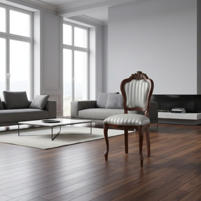 Silla de madera Muebles italianos Sillas de comedor Diseño de lujo Sillón