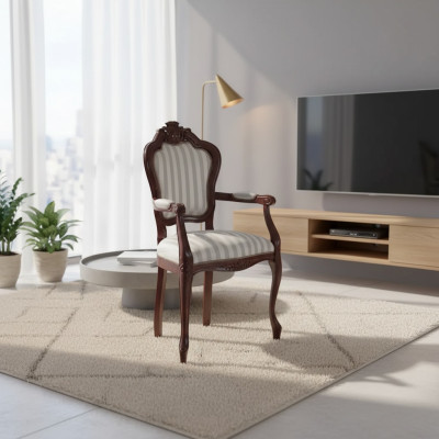 Silla tapizada gris Silla de diseñador Silla de comedor Silla con respaldo Muebles de lujo Nuevo Estado del artículo: Nuevo