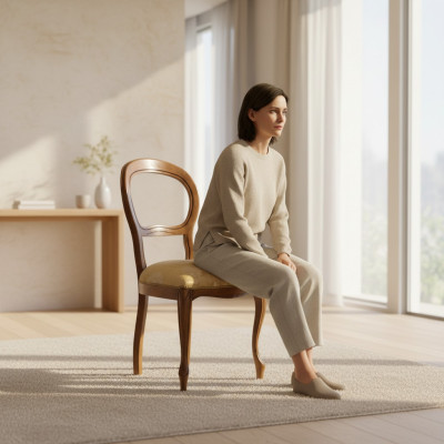 Silla tapizada de diseño de lujo para comedor, muebles clásicos de textiles nuevos.