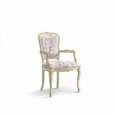 Silla tapizada con apoyabrazos, silla de lujo para sala de estar comedor sillón