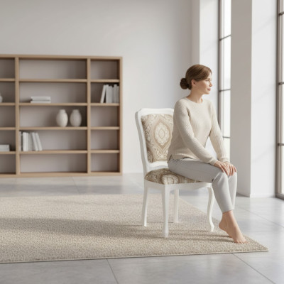 Sillas Sala de estar Comedor Sillón Silla tapizada sin reposabrazos Lujo