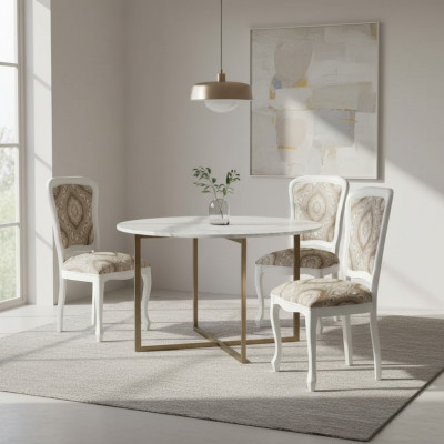 Sillas Sala de estar Comedor Sillón Silla tapizada sin reposabrazos Lujo