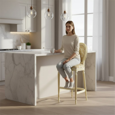 Taburete de bar Silla de bar Tela Diseño Sillas de bar Taburete Asientos Italia