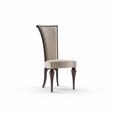 Silla gris de lujo para comedor, tapizada con elegantes sillas clásicas nuevas.