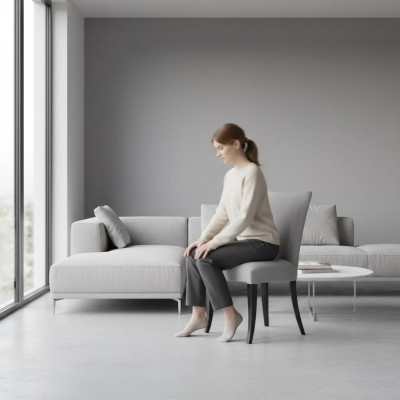 Silla clásica de diseñador, silla de comedor de madera de lujo, muebles de madera.