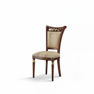 Silla de madera muebles italianos sillas de comedor diseño de lujo madera maciza