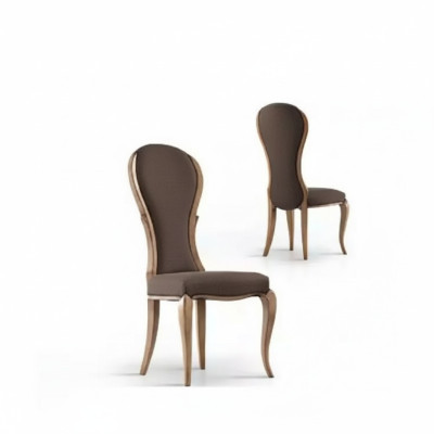 Silla de comedor de lujo diseño de madera marrón Estilo italiano muebles nuevos