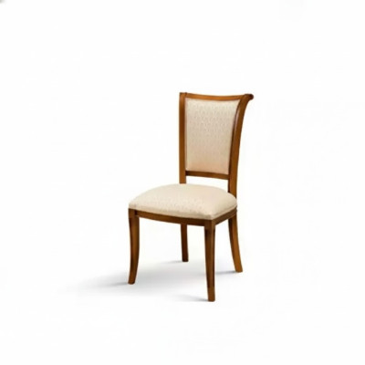 Silla de madera Muebles italianos Comedor Lujo Diseño Sillón de madera real