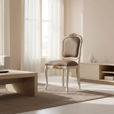 Silla de comedor de madera con asiento acolchado, diseño italiano, silla con respaldo nuevo.