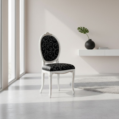 Silla de madera Muebles italianos Sillas de comedor Diseño de lujo de madera maciza