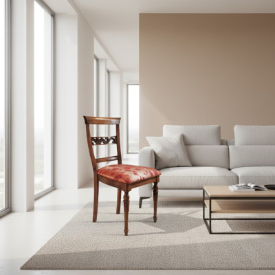 Silla clásica de diseño, silla de madera para comedor, silla de lujo de madera, muebles nuevos
