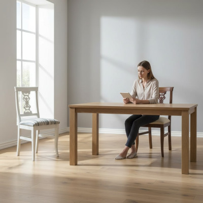 Silla clásica de diseñador, silla de comedor de madera de lujo, muebles de madera nuevos.