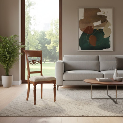 Muebles Sillas Silla de comedor Silla Diseño Tapizado Lujo Mobiliario Nuevo