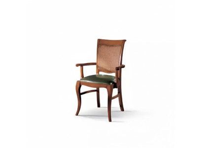 Silla de comedor de lujo de madera con respaldo de madera silla clásica de diseño.