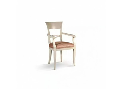 Silla con reposabrazos Marrón Diseño Sala de estar Tapizada Comedor Madera Nueva