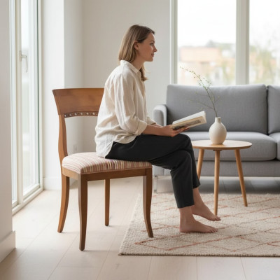 Muebles de comedor sillas diseño de lujo silla tapizada muebles de asiento silla de madera