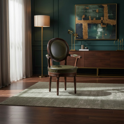 Silla Tapizada Silla de Oficina Silla de Ordenador Sillas Muebles Sillón Verde Nuevo