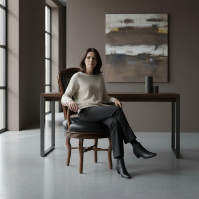 Silla negra Silla de oficina Silla de diseño Silla Muebles italianos