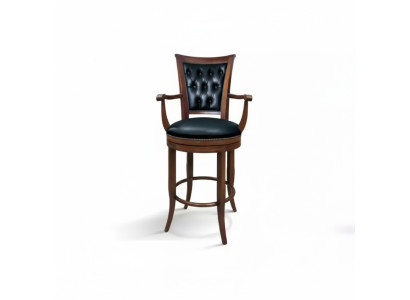 Taburete de bar Silla Butaca de cuero sintético Clásico Mueble Chesterfield Tapizado