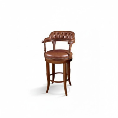 Taburetes de bar Chesterfield, sillas, butaca, silla, sillón de bar de lujo tapizados.