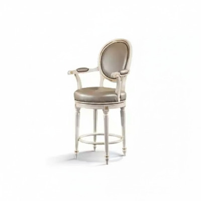 Asiento redondo taburete de madera Taburete de madera maciza Taburete Sillas Taburete de bar Plata Nuevo