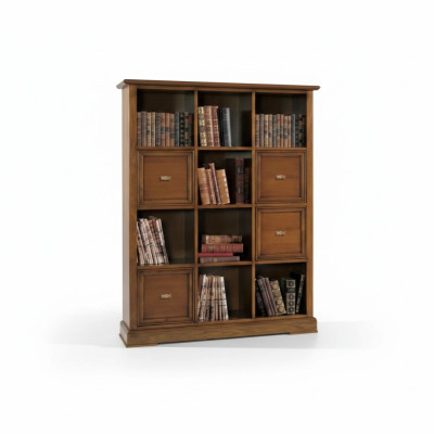 Estantería de sala, librero, aparador, muebles clásicos, estantes de madera.