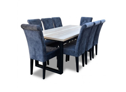 Comedor mesa de comedor 8 sillas conjunto mesa grupo de 9 piezas. Juego completo
