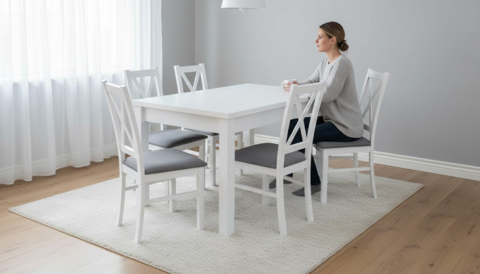 Muebles de comedor modernos mesa de comedor lujosa + 6x sillas mesa nueva